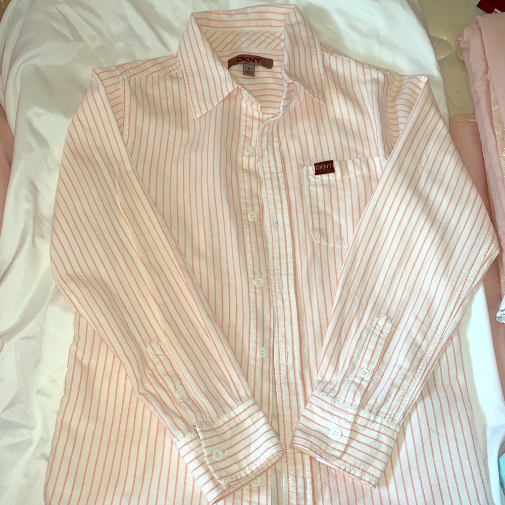 DKNY Boys Button Down Dress Shirt